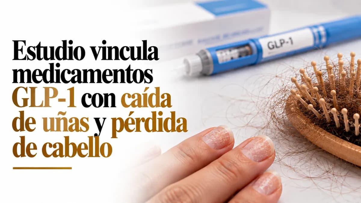 Estudio relaciona medicamentos GLP-1 con pérdida de cabello y alteraciones en las uñas